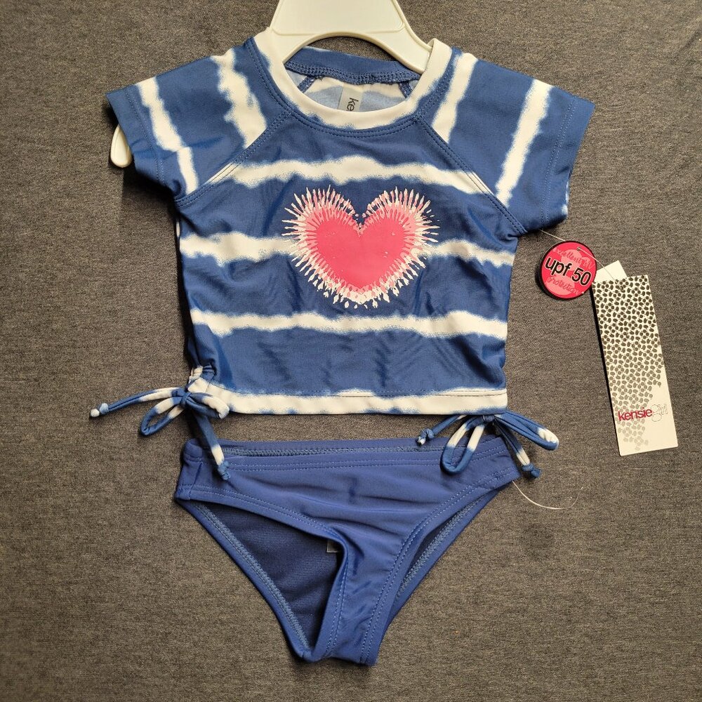 Girls bathing suit, Kenzie Girl, size 12 mos. Blue, new with tags